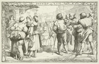 Ilustração para o progresso do peregrino por John Bunyan